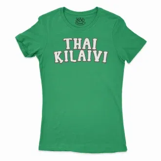 Thai Kilaivi Women's T-Shirt in Solid Kelly Green Color