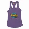 Naa Romba Bisyy Women's Racerback Tank in Solid Purple Rush Color