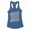 Naan Eppo Varuven, Eppadi Varuvennu, Yaarukum Theriyadhu Women's Racerback Tank in Solid Royal Color