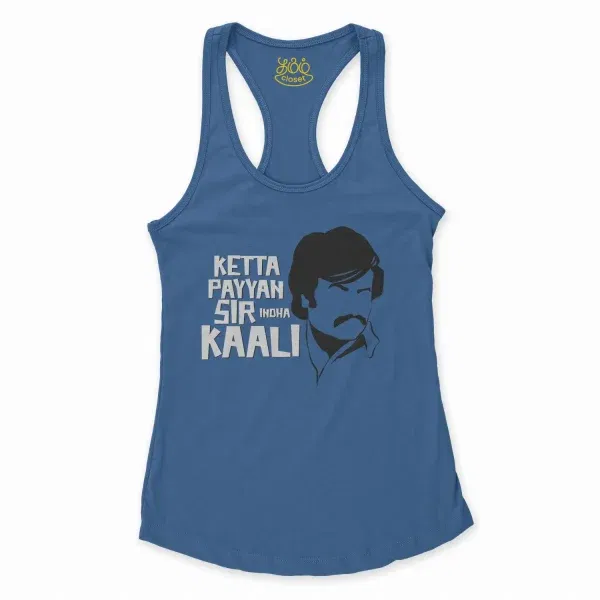 Ketta Payyan Sir Indha Kaali Women'S Racerback Tank In Solid Royal Color