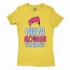 Vaaya Moodra Korangu Women's T-Shirt in Solid Vibrant Yellow Color