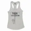 Dubai Kuruku Sandhu Women's Racerback Tank in Solid White Color