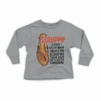 Seruppu - A Device Used By Indian Parents Youth Unisex Sweatshirt in Sport Grey Color