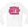 Neenga Shut Up Pannunga Men/Unisex Long Sleeve Sweatshirt in White Color