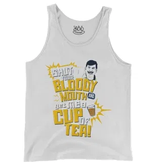 Shut Up Your Bloody Mouth Men/Unisex Tank Top in White Color