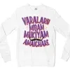 Varalaru Migam Mukiyam Amaichare Men/Unisex Long Sleeve Sweatshirt in White Color