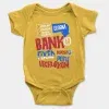 Vekkam Maanam Soodu Soranai Laam Bank La Fixed Deposit La Potu Vechurkom Short Sleeve Baby Onesie in Yellow Color