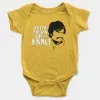 Ketta Payyan Sir Indha Kaali Short Sleeve Baby Onesie in Yellow Color