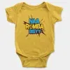 Naa Romba Bisyy Short Sleeve Baby Onesie in Yellow Color